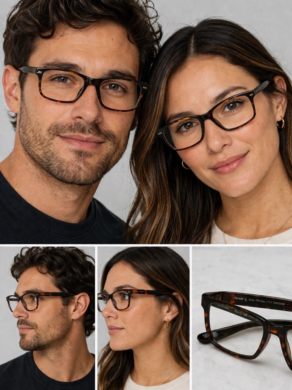 Parade Eyewear 1713 TORTOISE 53-17-140 Plastic Full Rim Eyeglasses Frame